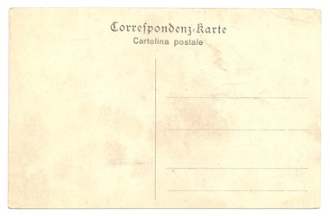 Original Antique Back Side POSTCARD in German and Italian laguage (Correspondez-Karte - Cartolina Postale)