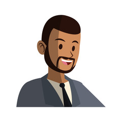 businessman cartoon icon over white background. colorful design. vector illustration