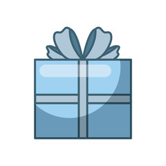 gift box icon over white background. colorful design. vector illustration