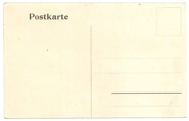 Original Antique Back Side POSTCARD in German language (Postkarte)