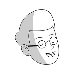 man face cartoon icon over white background. vector illustration