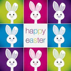 Fototapeta premium Bright Easter Bunny card in vector format.