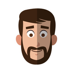 happy man cartoon icon over white background. colorful design. vector illustration