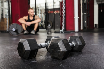 Close-up Of A Pair Of Dumbbell