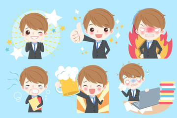 cartoon business man