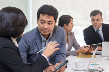 Strategy business planning and meeting for brainstroming