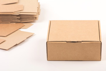 Carton gift packaging for packaging products isolated on white