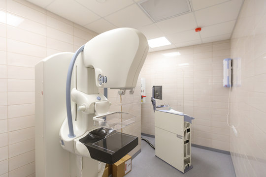Modern mammography x-ray machine in laboratory for screening breast cancer