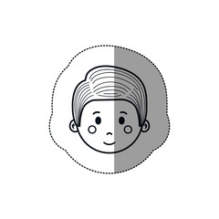 cute boy cartoon icon over white background. vector illustration