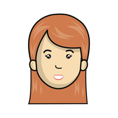 woman cartoon icon over white background. colorful design. vector illustration