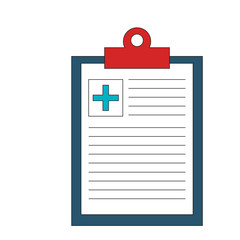 medical report icon over white background. vector illustration