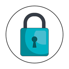 padlock icon over white background. vector illustration