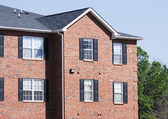 close up on apartment building