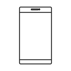 smartphone device icon over white background. vector illustration