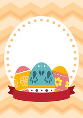 easter template vector, layout in A4 size