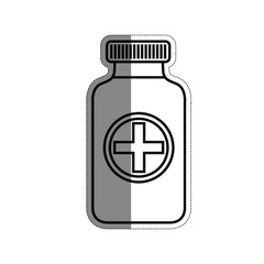 medicine bottle icon over white background. vector illustration