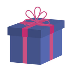 gift box icon over white background. colorful design. vector illustration