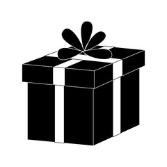 gift box icon over white background. vector illustration