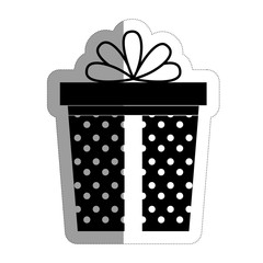 gift box icon over white background. vector illustration