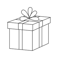 gift box icon over white background. vector illustration