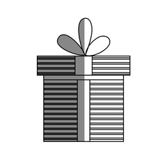 gift box icon over white background. vector illustration
