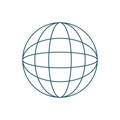 global sphere icon over white background. vector illustration