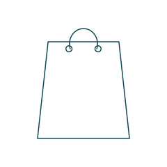 shopping bag icon over white background. vector illustration