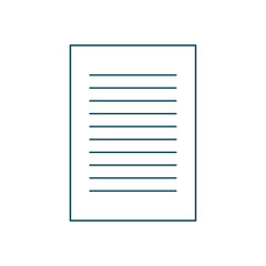 document page icon over white background. vector illustration