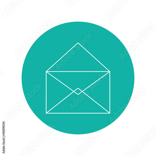 "envelope icon over white background. vector illustration" Stock image