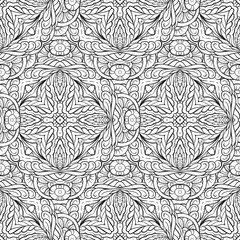 Fantasy decorative ornamental seamless pattern