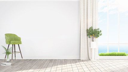Modern bright interior . 3D rendering