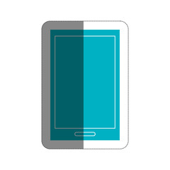 smartphone device icon over white background. vector illustration