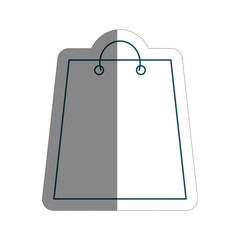 shopping bag icon over white background. vector illustration