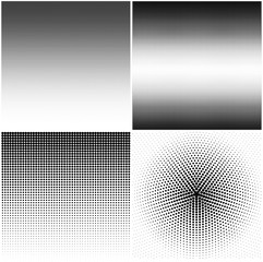 Set of backgrounds with halftone stipple effect, resizable for your design