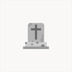 Fototapeta premium tombstone icon flat design