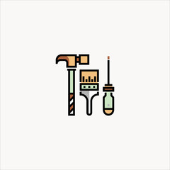 tools icon flat design