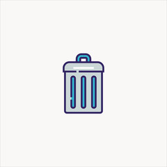 trash icon flat design