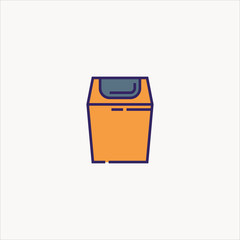 trash icon flat design