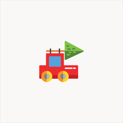 Naklejka premium truck icon flat design