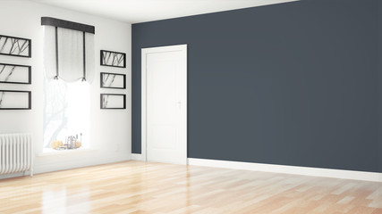 Modern bright interior . 3D rendering