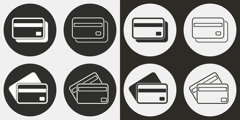 Credit card icon set.