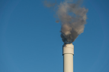 Smoke coming from a chimney