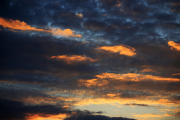 sunset over the river