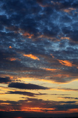 sunset over the river