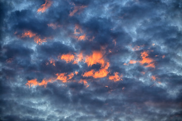sunset over the river