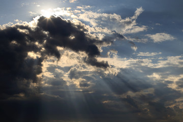 sunset over the river