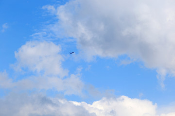 Cumulus clouds and aircraft
