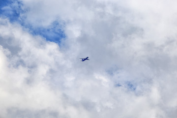 Cumulus clouds and aircraft