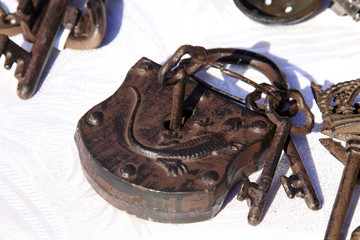 old lock and keys