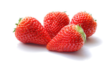 Japanese strawberry fruit on white #2